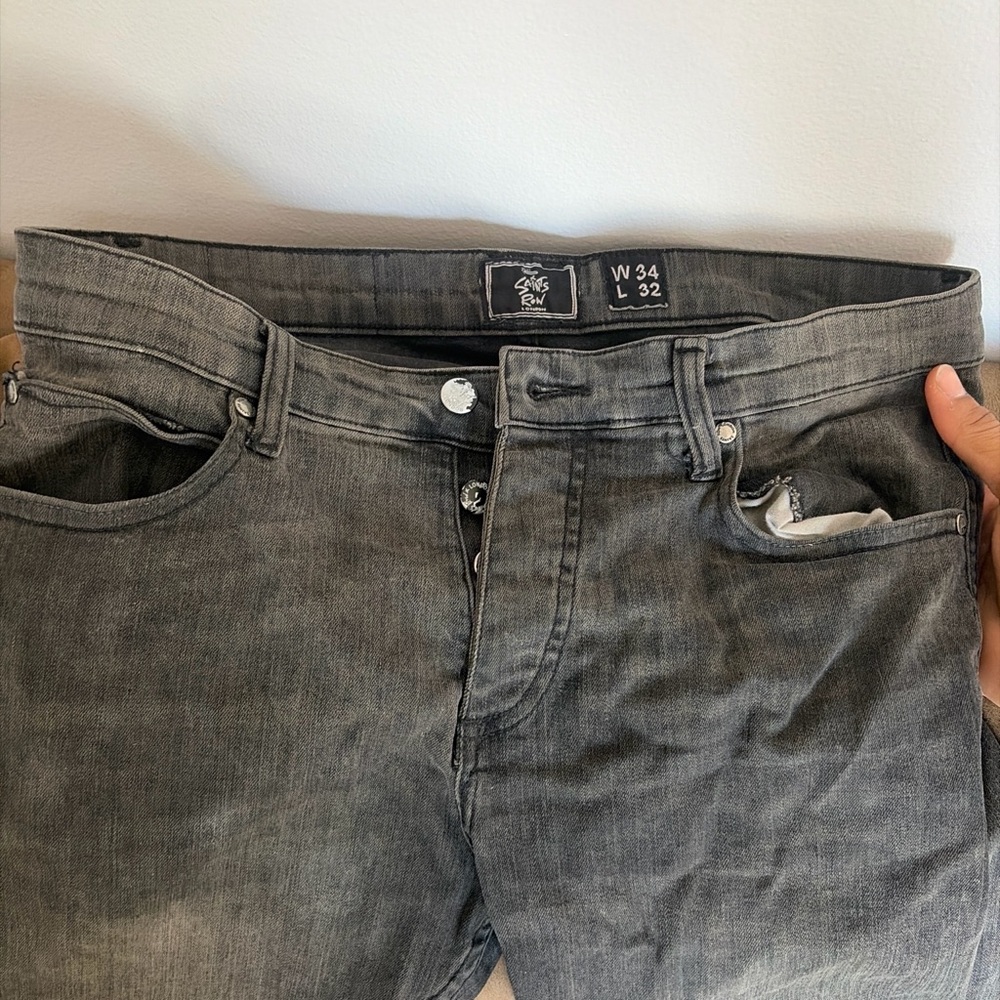 Men's Slim Fit Jeans in Charcoal Gray